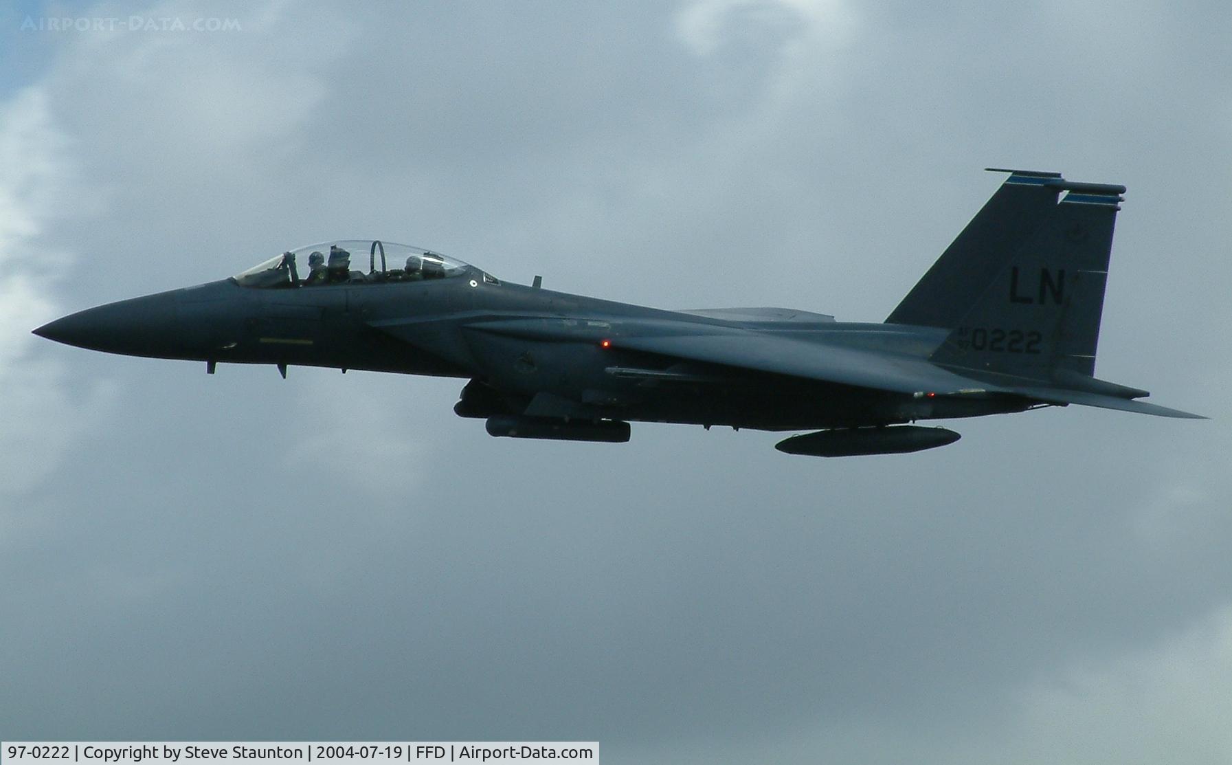 97-0222, 1997 McDonnell Douglas F-15E Strike Eagle C/N 1355/E221, Royal International Air Tattoo 2004