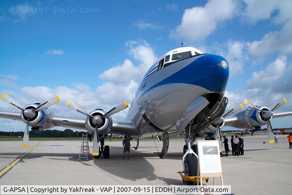 G-APSA, 1958 Douglas DC-6A C/N 45497, Air Atlantic DC6 in KLM colors