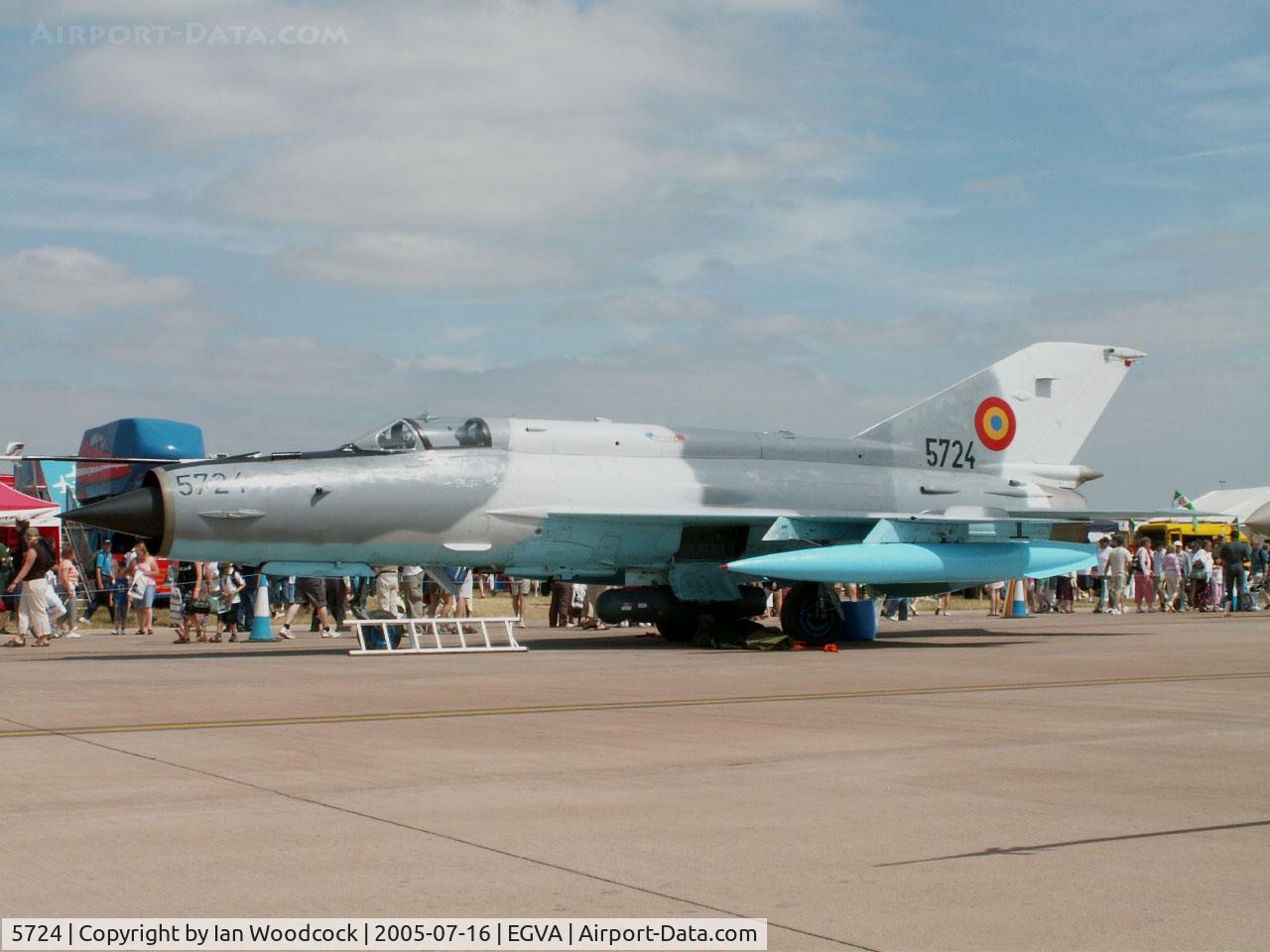 5724, Mikoyan-Gurevich MiG-21 C/N 96005724/0418, Mikoyan-Gurevich MiG-21-MF75/Romanian AF/RAF Fairford