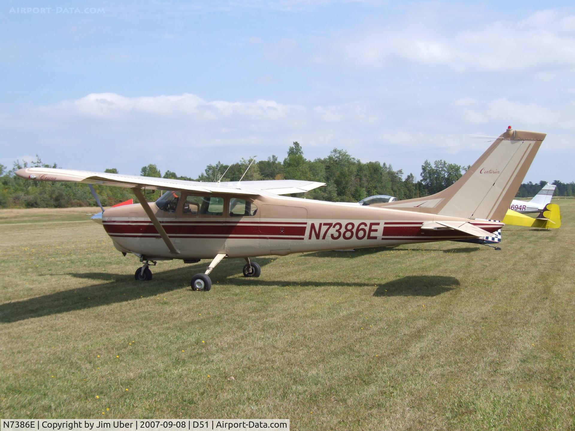N7386E, 1960 Cessna 210 C/N 57086, Seen at the CFC picnic