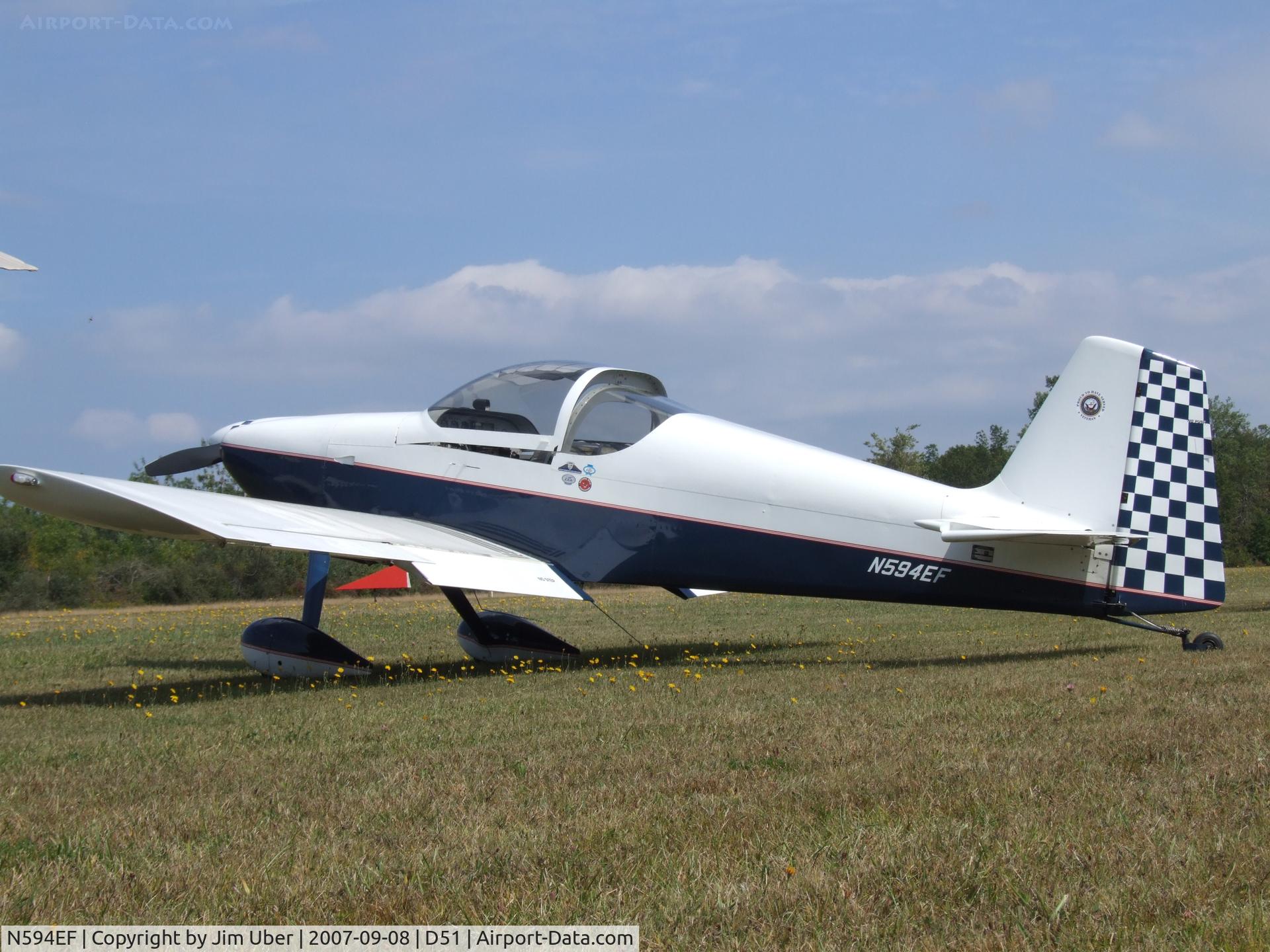 N594EF, 2002 Vans RV-6 C/N 22317, Seen at the CFC picnic
