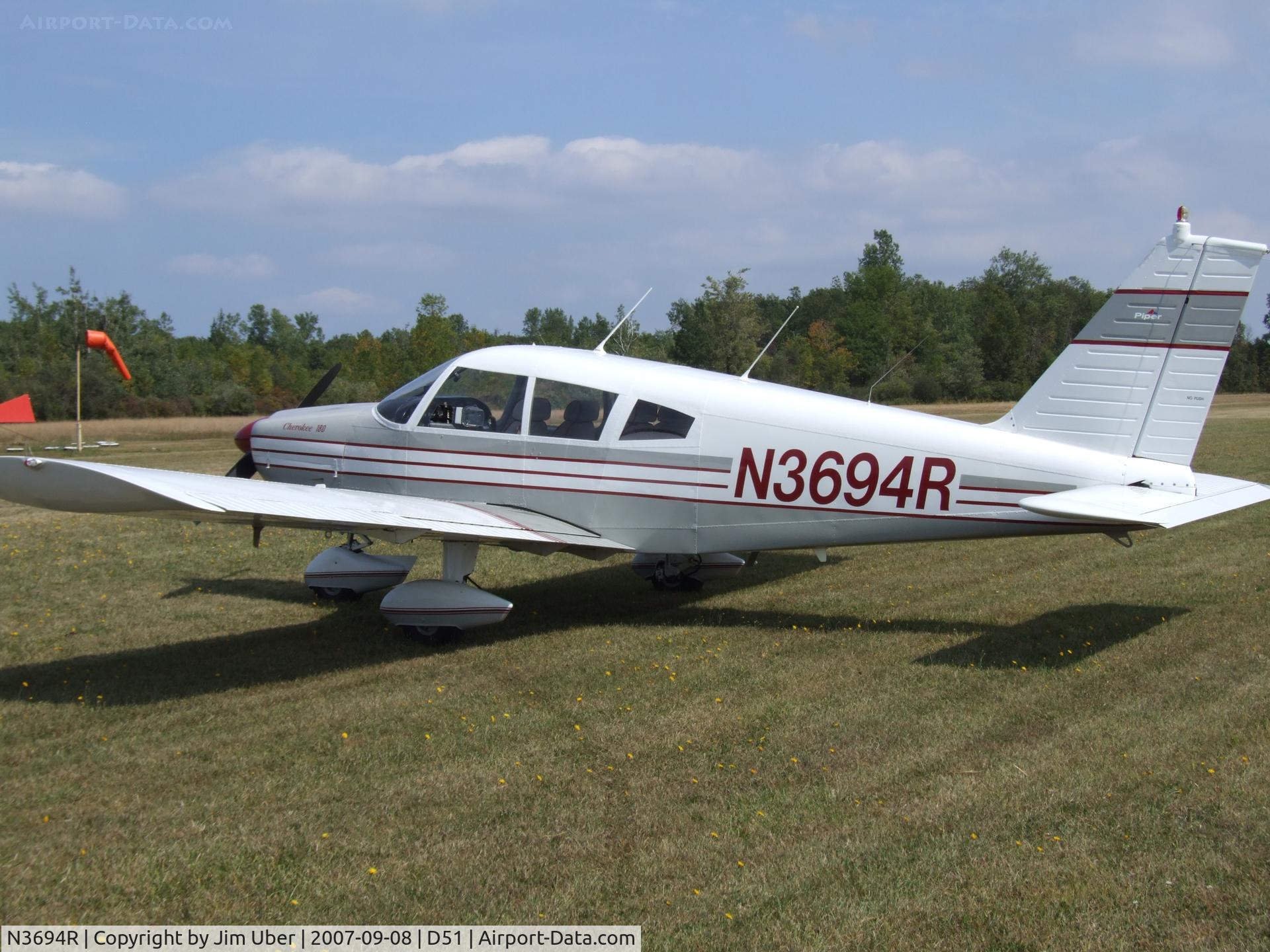 N3694R, 1971 Piper PA-28-180 C/N 28-7105135, Seen at the CFC picnic