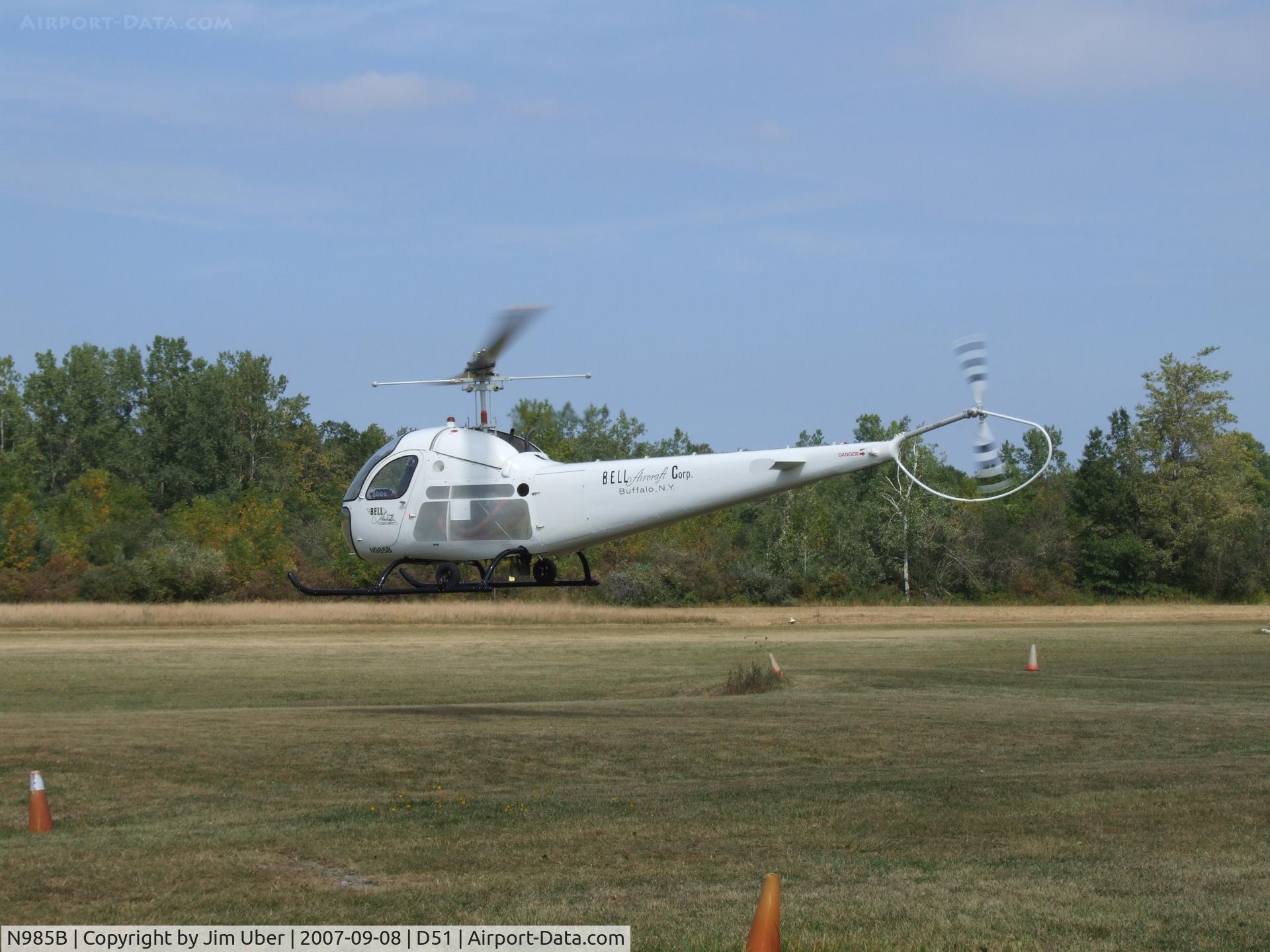 N985B, 1956 Bell 47H-1 C/N 1362, Paul stopped for the picnic