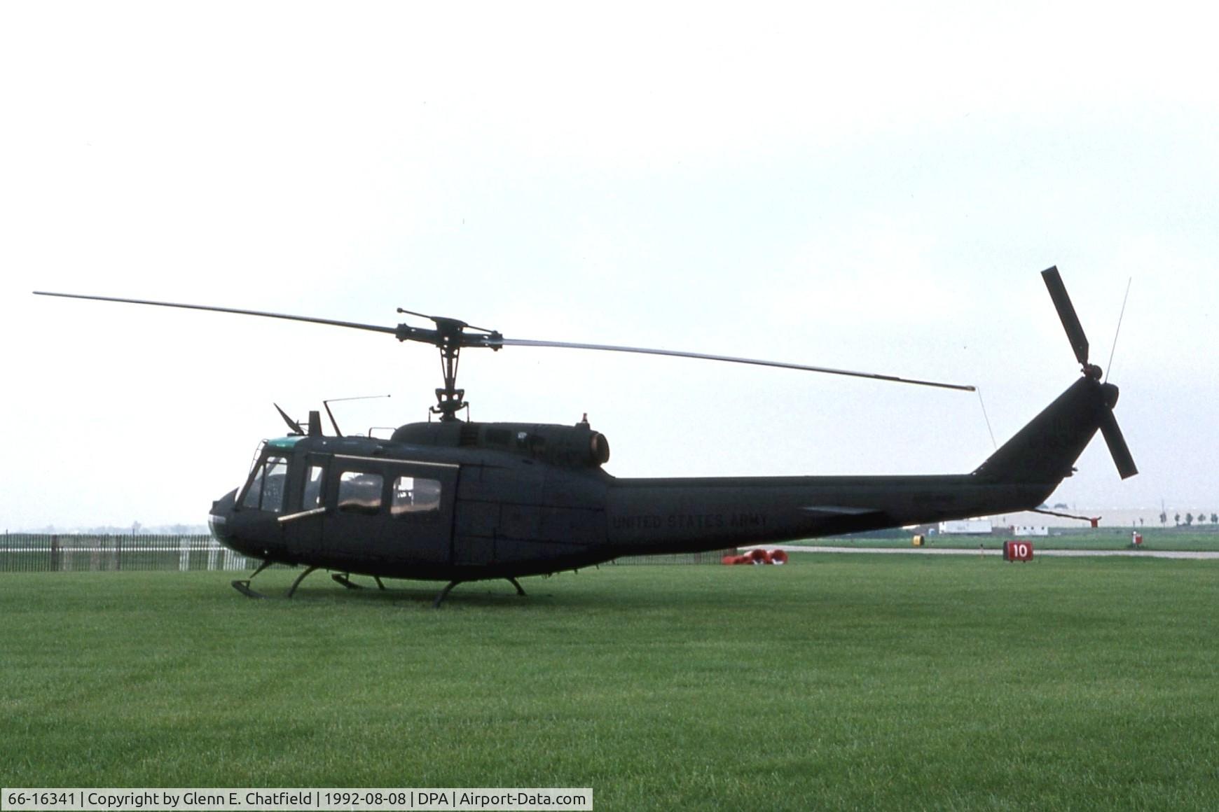 66-16341, 1966 Bell UH-1H Iroquois C/N 8535, UH-1H 66-16341 passing through
