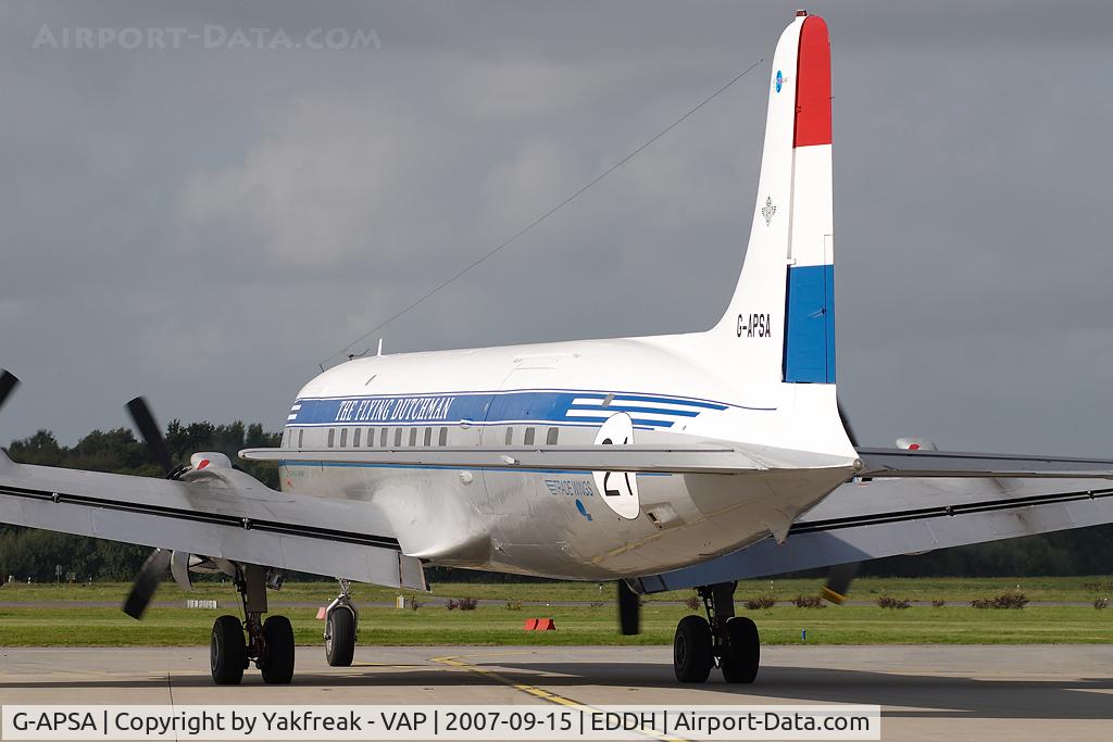 G-APSA, 1958 Douglas DC-6A C/N 45497, Air Atlantic DC6 in KLM colors