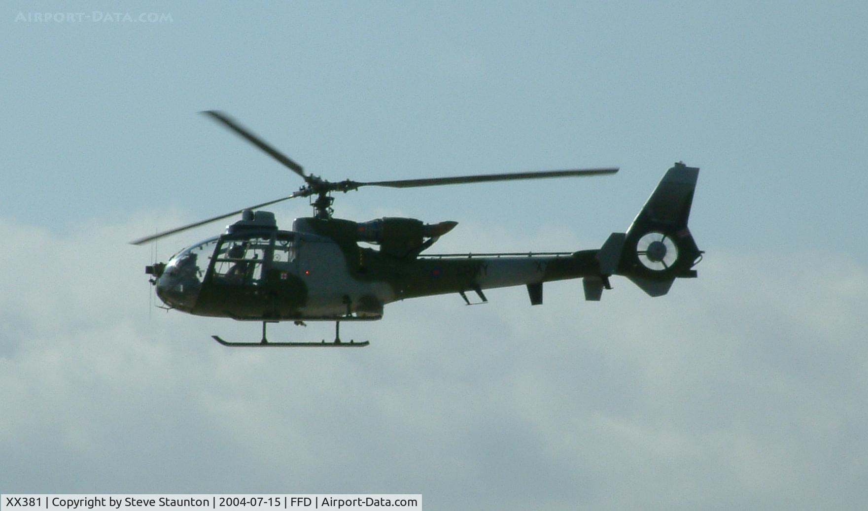 XX381, 1974 Westland SA-341B Gazelle AH1 C/N 1269, Royal International Air Tattoo 2004