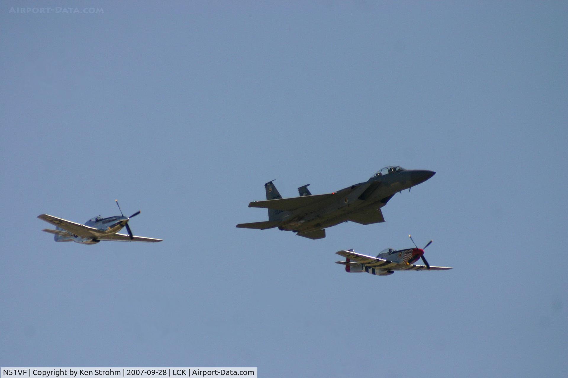 N51VF, 1945 North American F-51D Mustang C/N 45-11553, Heritage Flight - Gathering of Mustangs and Legends 2007