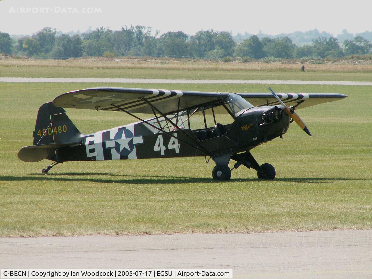 G-BECN, 1944 Piper L-4J Grasshopper (J3C-65D) C/N 12776, Piper J/3C 65 Cub/Duxford