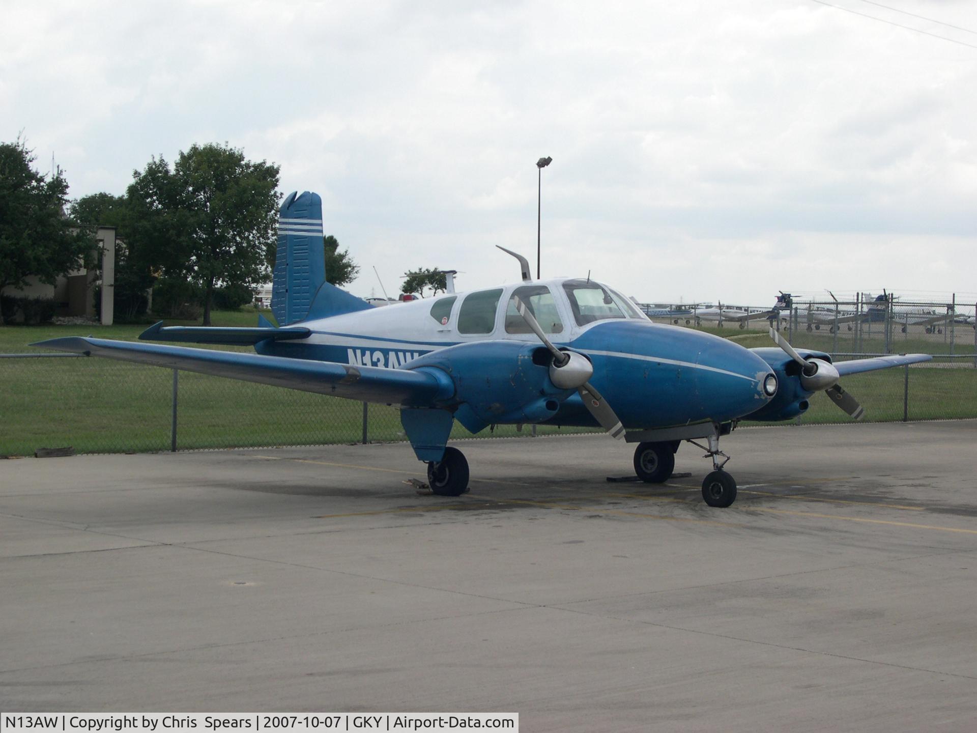 N13AW, 1958 Beech 95 Travel Air C/N TD-184, Waiting for the next student at GKY