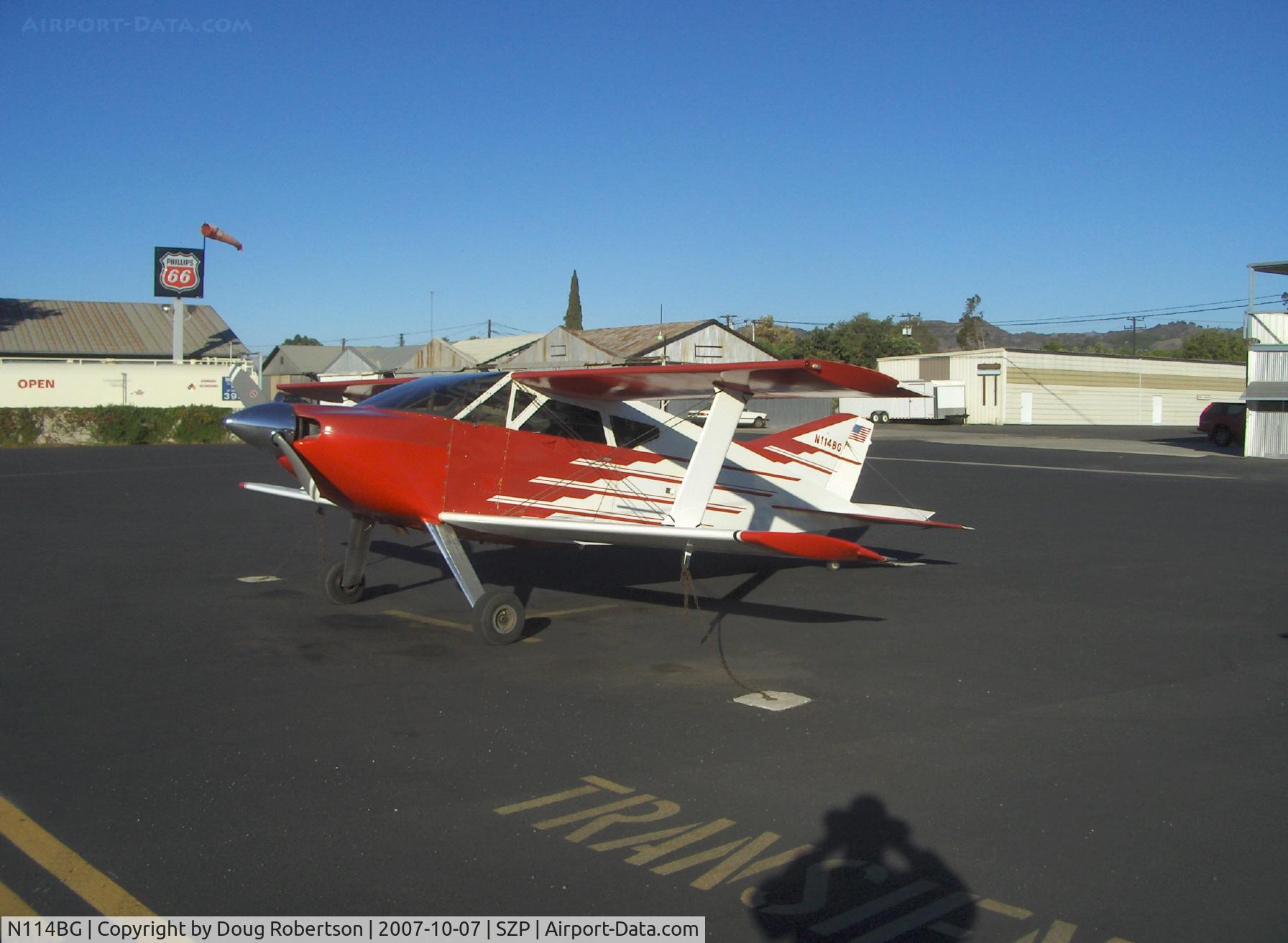 N114BG, 1987 Sorrell SNS-7 Hiperbipe C/N 216, 1987 Garrett SORRELL SNS-7 HIPERBIPE, Lycoming IO-360-B1E 180 Hp, Winner 'Outstanding New Design' Oshkosh 1973, max T-O weight 1,911 lbs.
