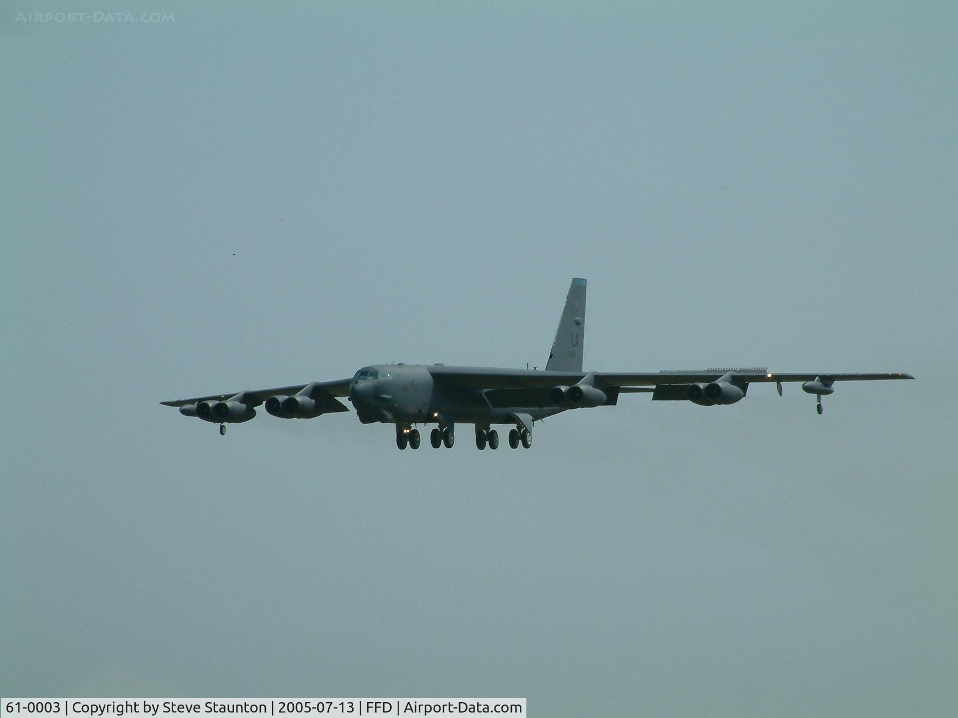 61-0003, 1961 Boeing B-52H Stratofortress C/N 464430, Royal International Air Tattoo 2005