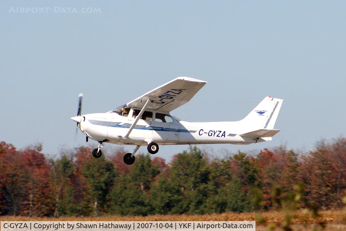 C-GYZA, 1977 Cessna 172N C/N 17269153, Taking off Runway 25 at Waterloo Regional Airport Ontario Canada