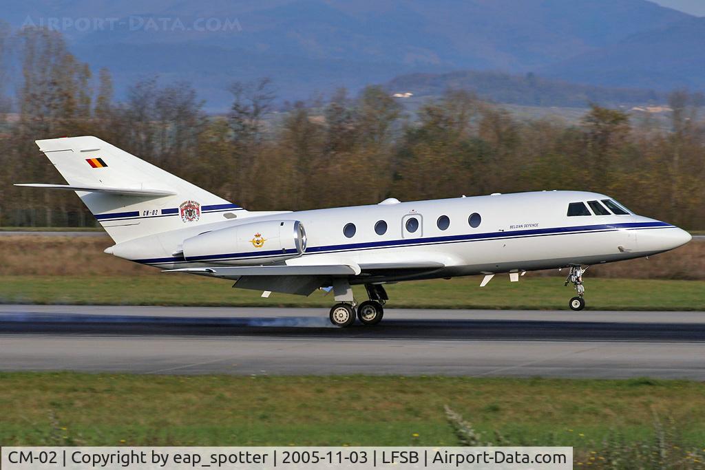 CM-02, 1973 Dassault Falcon (Mystere) 20E C/N 278, Belgian Defence Falcon visiting Jet Aviation for maintenance