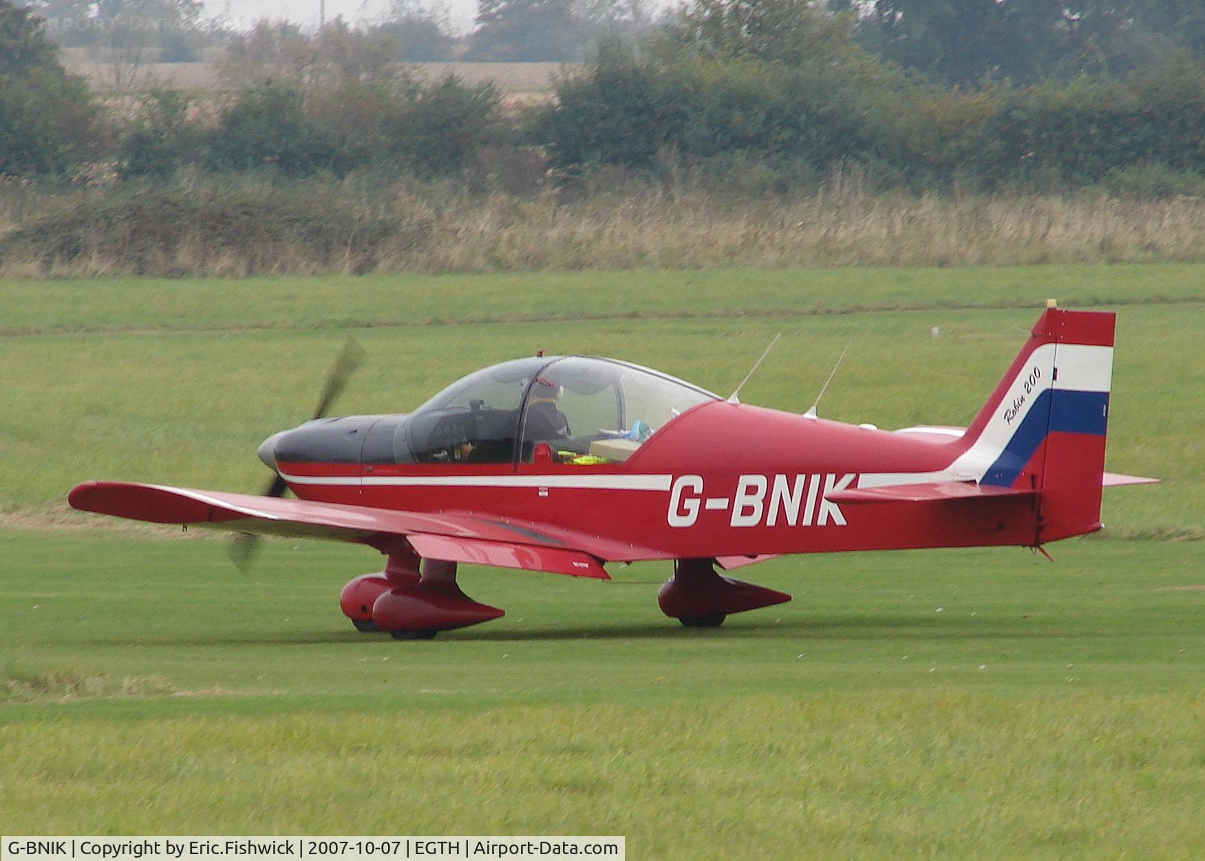 G-BNIK, 1974 Robin HR-200-120B C/N 43, 1. G-BNIK at Shuttleworth October Air display