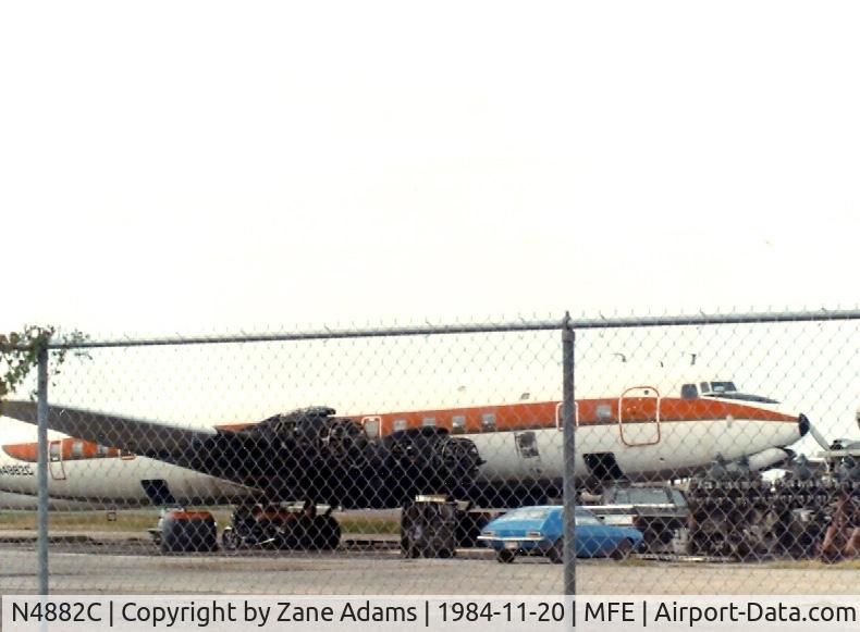 N4882C, Douglas DC-7B C/N 45311, In Customs impound yard McAllen, TX