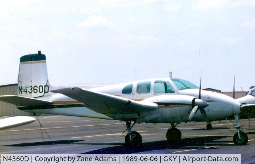 N4360D, 1956 Beech C-50 Twin Bonanza C/N CH-360, on the ramp at Arlington Muni
