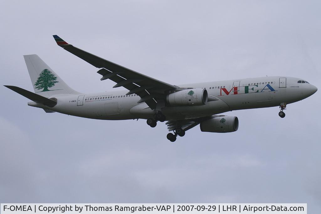 F-OMEA, 2003 Airbus A330-243 C/N 527, MEA - Middle East Airlines Airbus A330-200