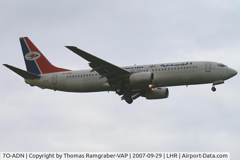 7O-ADN, 2002 Boeing 737-8Q8 C/N 30661, Yemenia - Yemen Airways Boeing 737-800