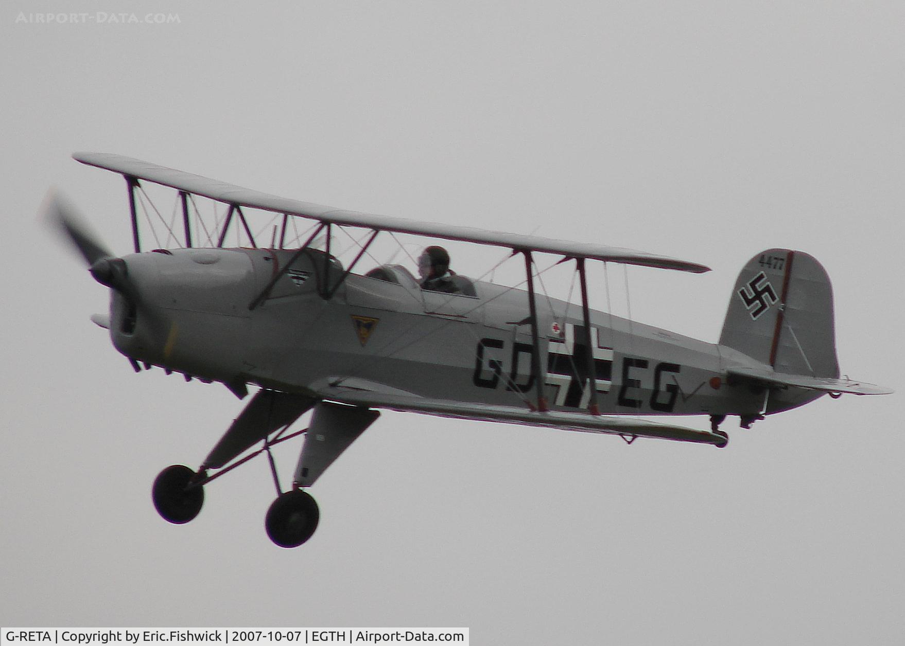 G-RETA, 1967 CASA 1-131E Jungmann C/N 2197, 4. 'GD+EG' at Shuttleworth October Air Display