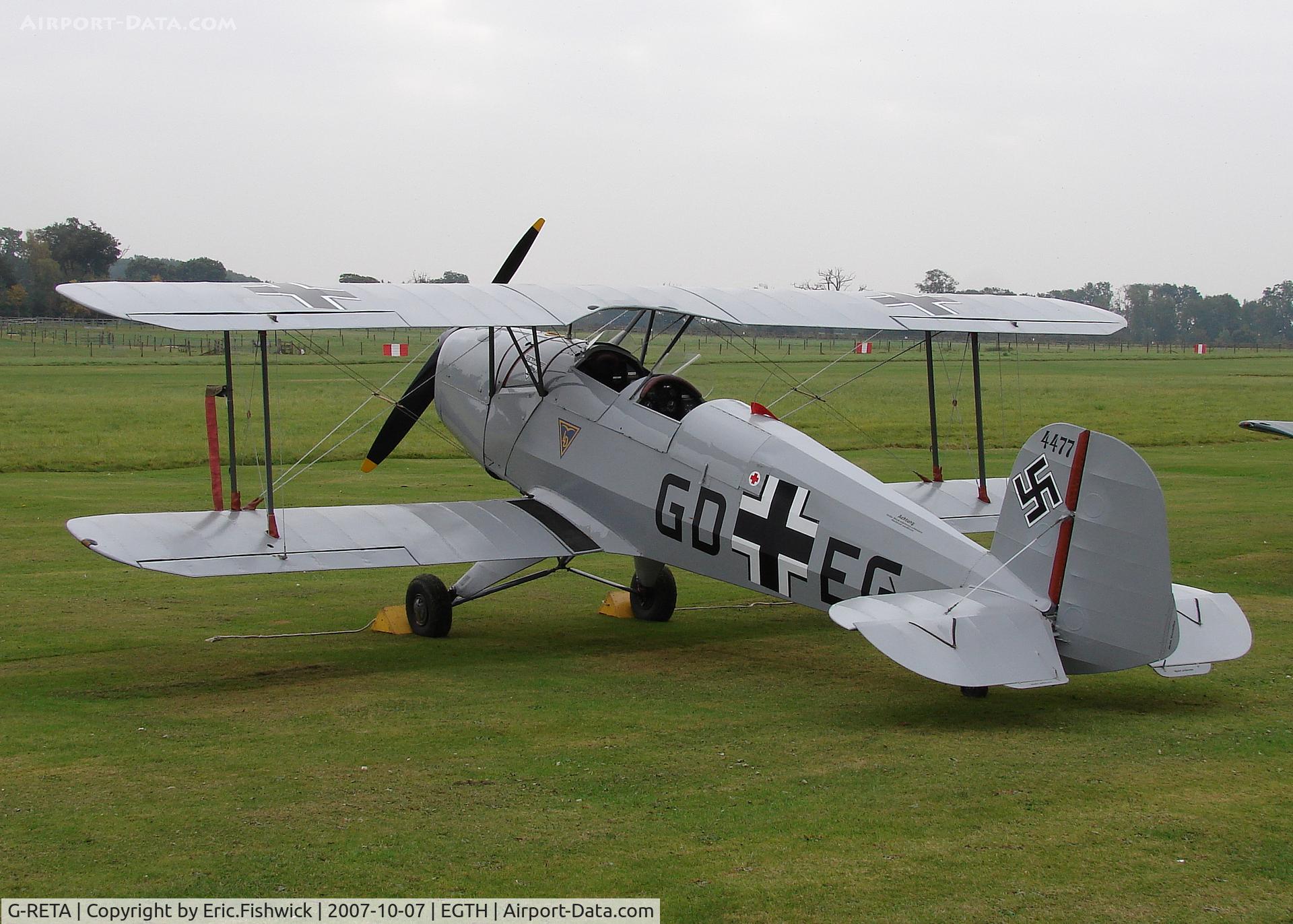 G-RETA, 1967 CASA 1-131E Jungmann C/N 2197, 1. 'GD+EG' at Shuttleworth October Air Display