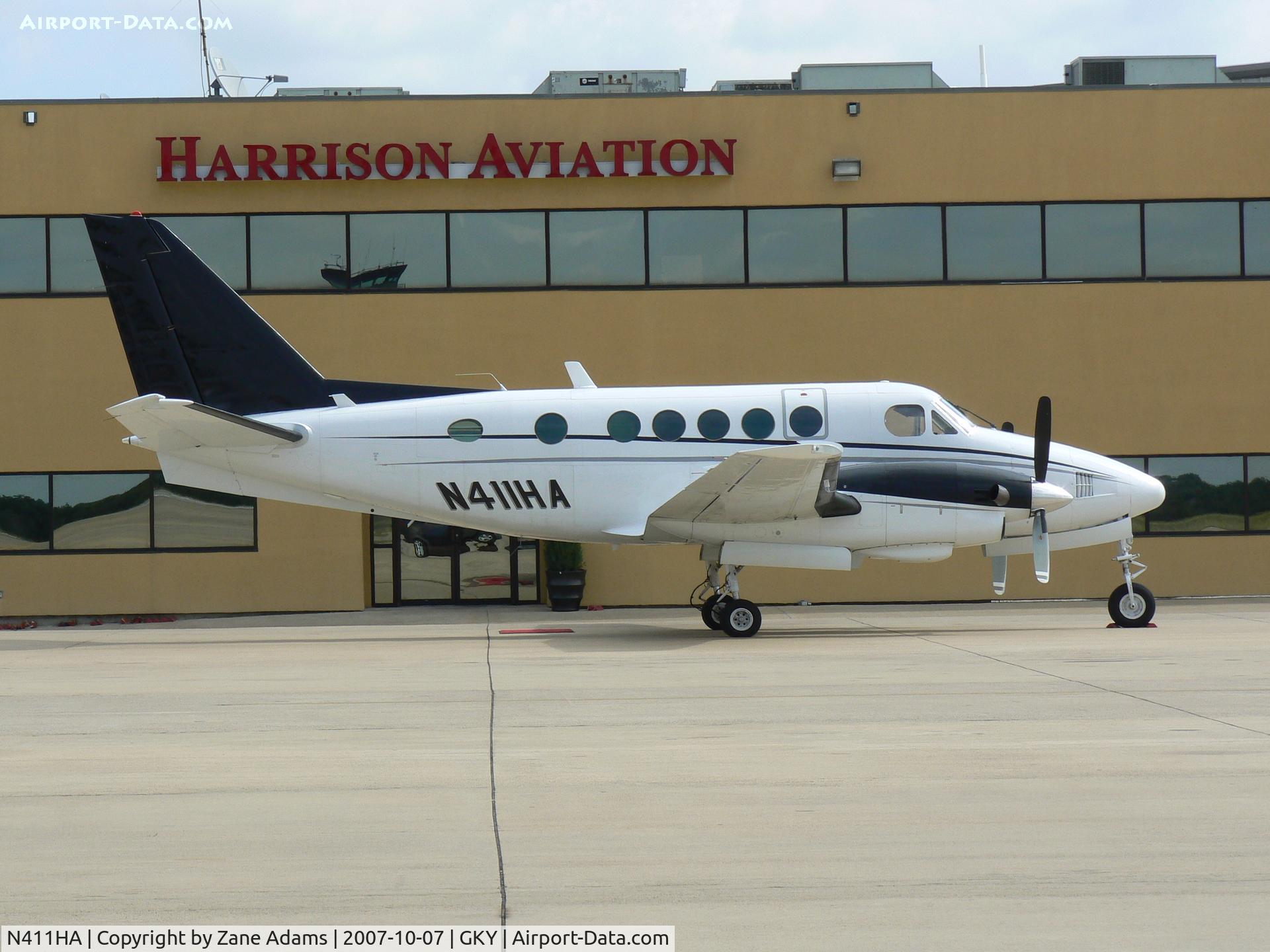 N411HA, 1969 Beech 100 King Air C/N B-21, on the ramp at Arlington Muni