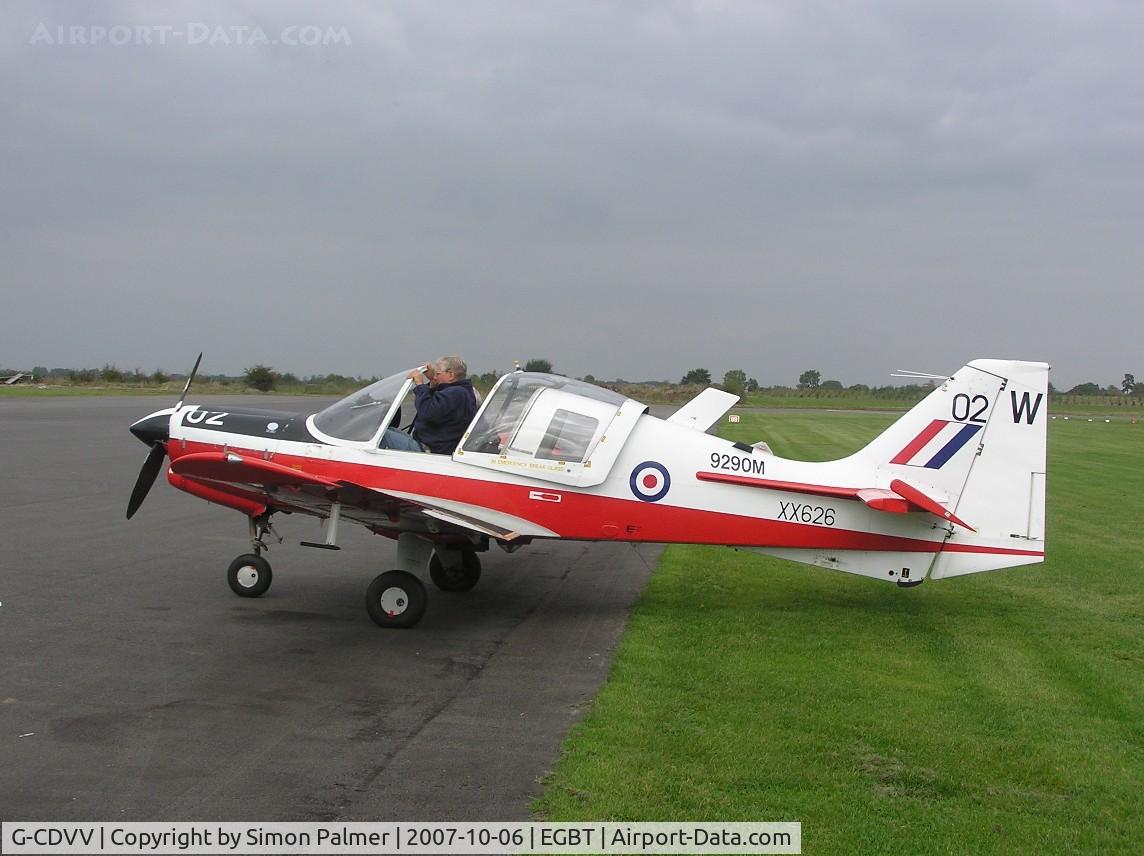 G-CDVV, 1973 Scottish Aviation Bulldog Series 120 Model 121 C/N BH120/291, Bulldog visiting Turweston from Wellesbourne