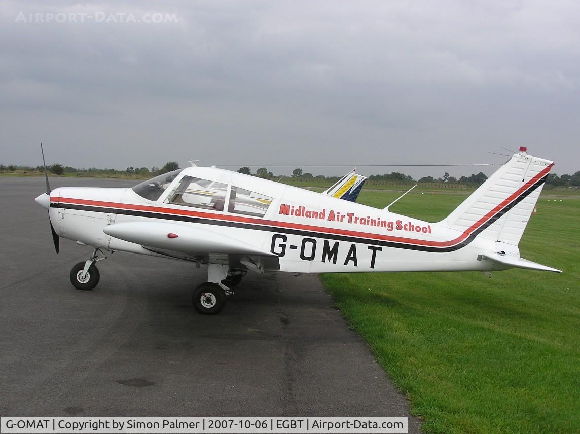 G-OMAT, 1971 Piper PA-28-140 Cherokee C/N 28-7125139, PA-28 visiting Turweston from Coventry