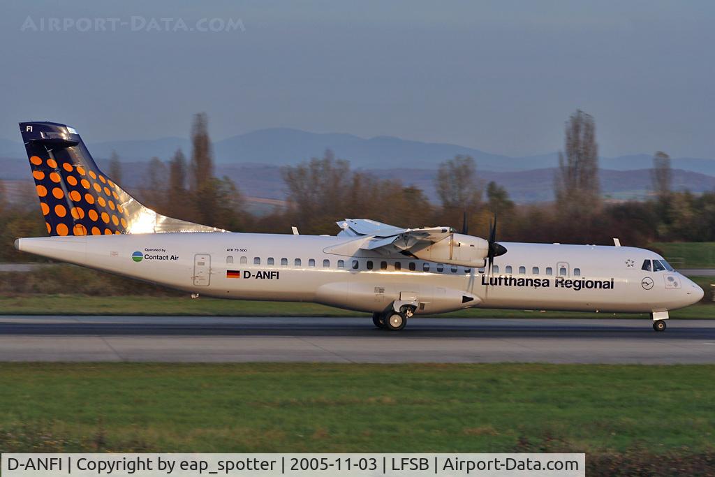 D-ANFI, 2001 ATR 72-212A (500) C/N 662, arrival from DUS
