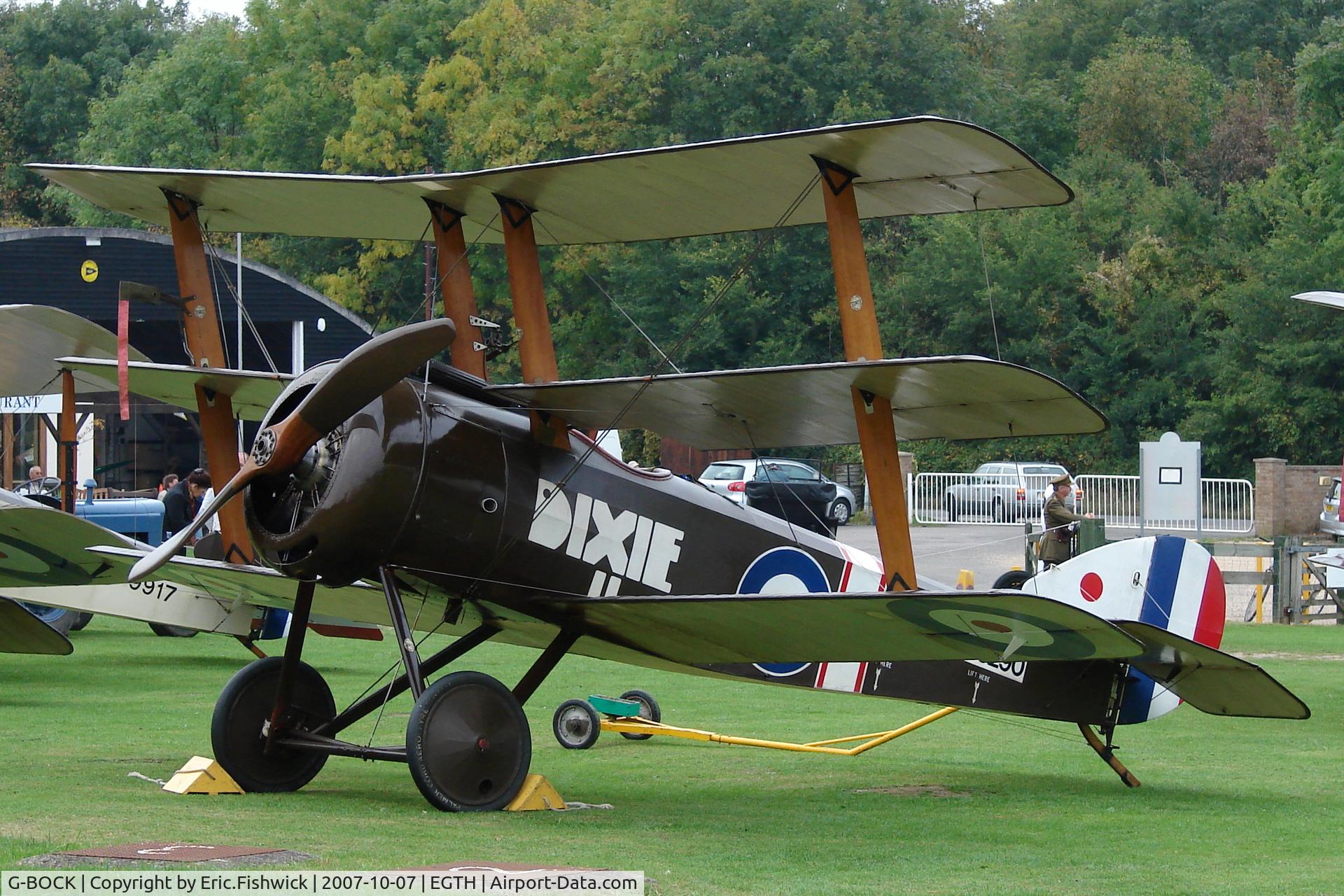 G-BOCK, 1980 Sopwith Triplane Replica C/N NAW-1, 3. N6290 at Shuttleworth October 2007 Air Display.