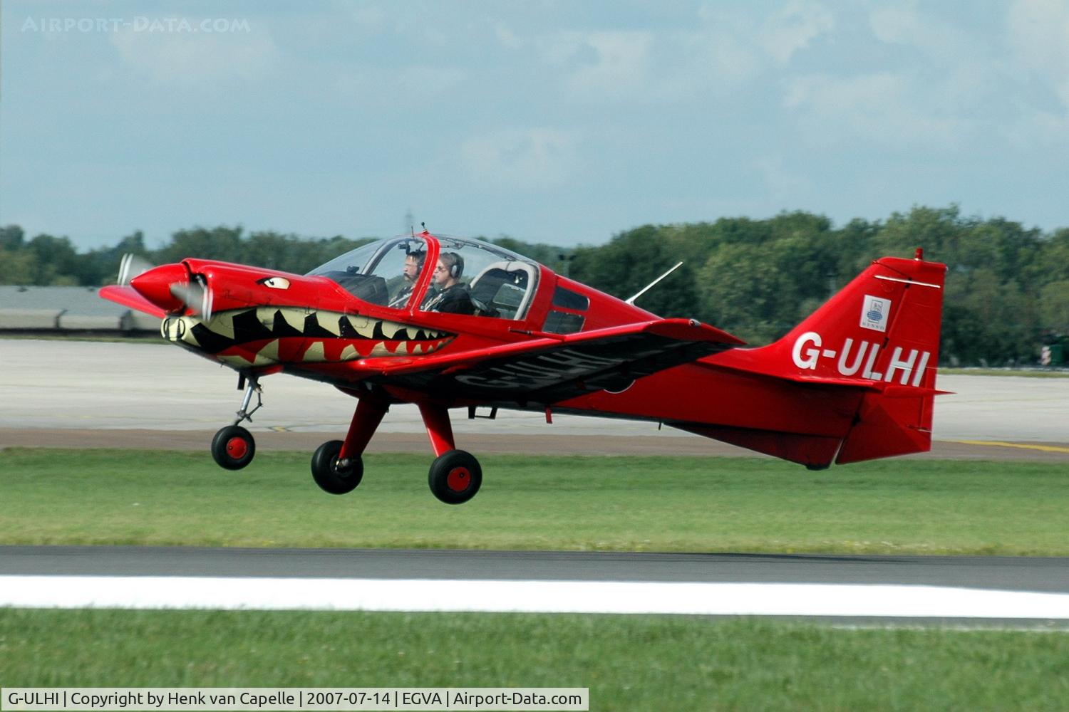 G-ULHI, 1972 Scottish Aviation Bulldog Series 100 Model 104 C/N BH100/148, G-ULHI landing at RAF fairford