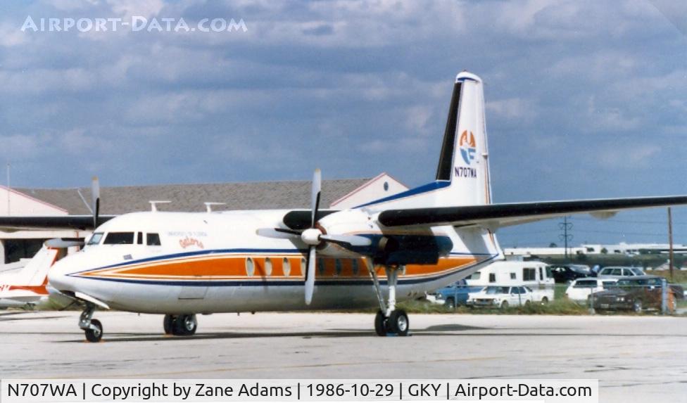 N707WA, 1958 Fokker F-27 Friendship C/N 16, As operated by University of Florida