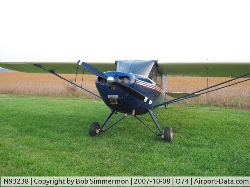 N93238, 1946 Commonwealth 185 Skyranger C/N 1743, Jeff's ride at Mount Victory, OH