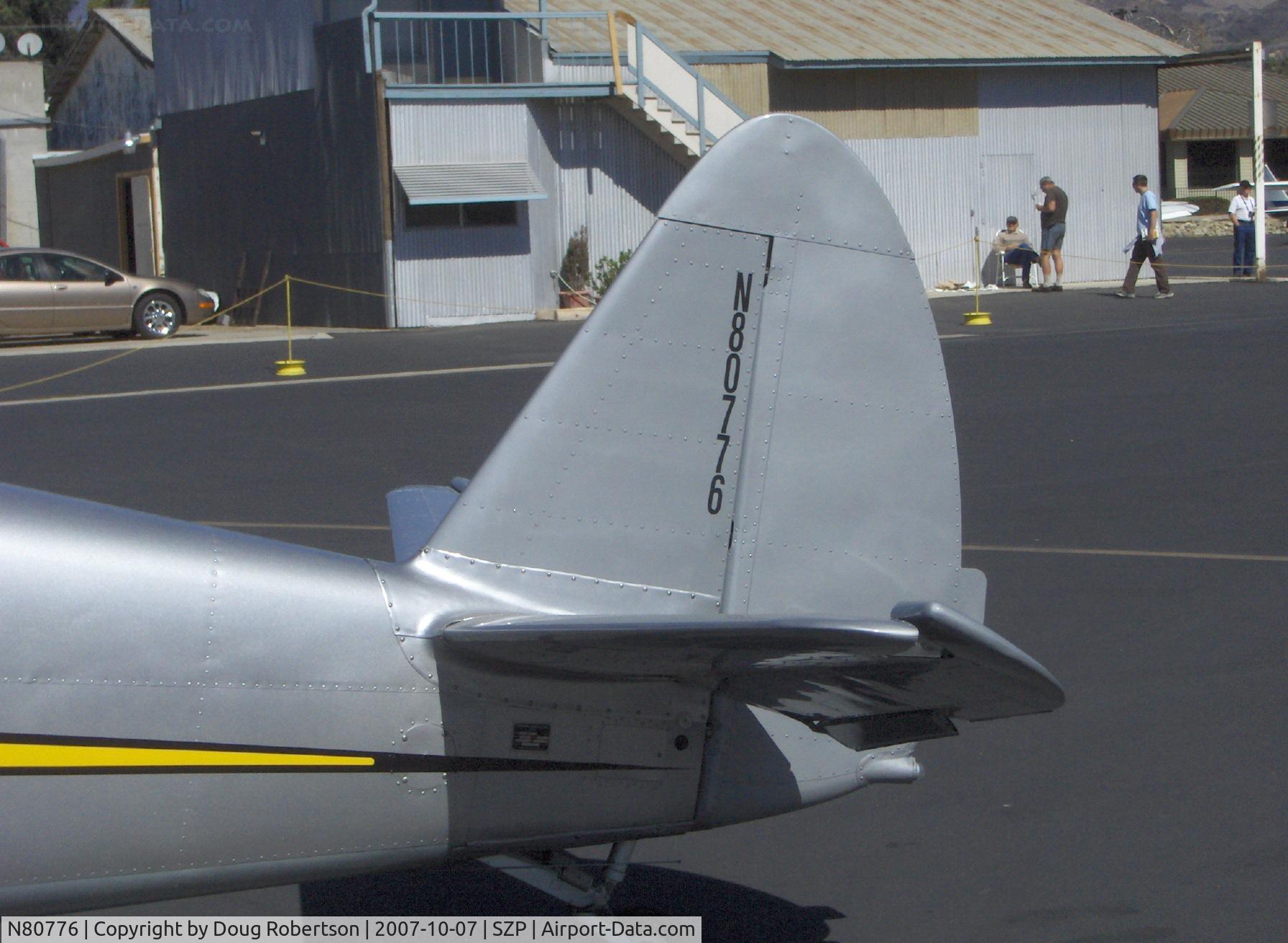 N80776, 1946 Globe GC-1B Swift C/N 179, 1946 Globe GC-1B SWIFT, Continental IO-360 210 Hp upgrade, substantial dihedral horizontal stabilizer & elevators