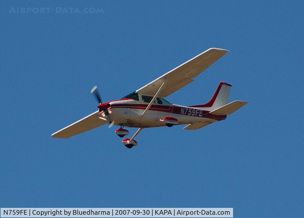 N759FE, 1977 Cessna 182Q Skylane C/N 18265952, Approach to 17L