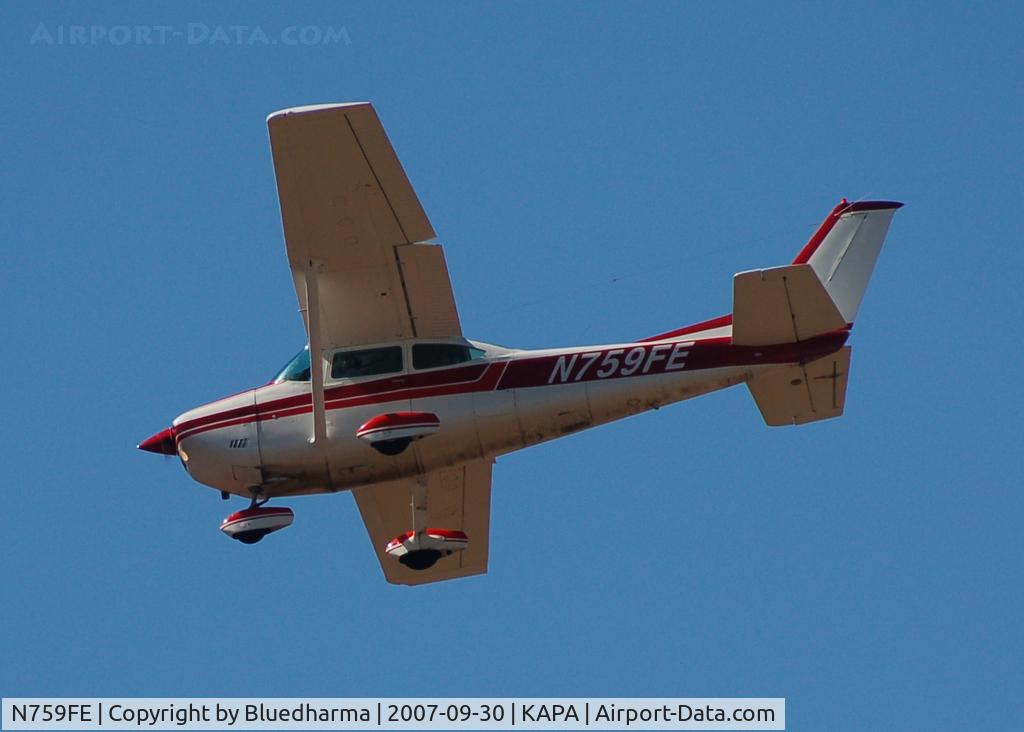 N759FE, 1977 Cessna 182Q Skylane C/N 18265952, Approach to 17L