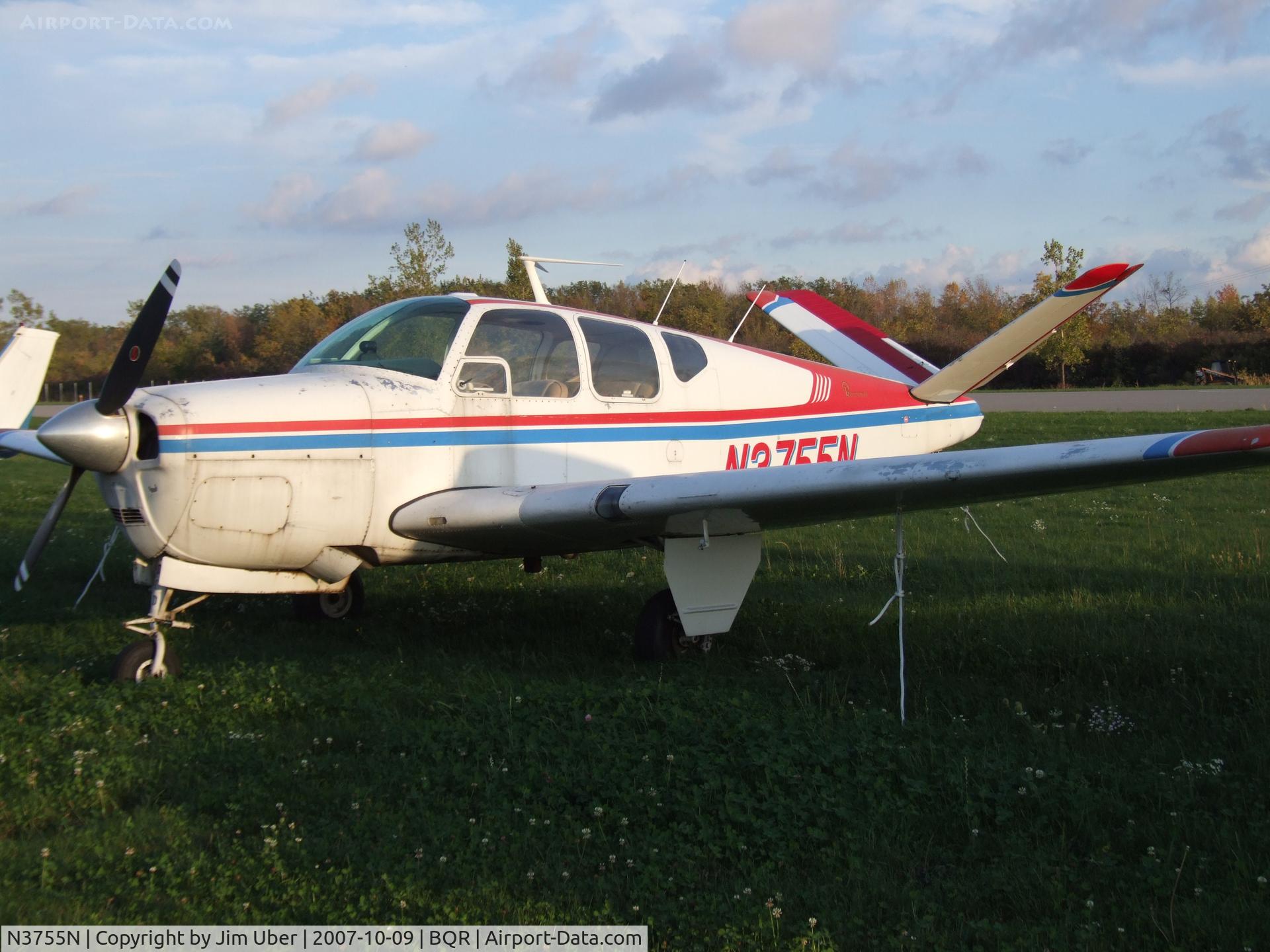 N3755N, 1947 Beech 35 Bonanza C/N D-975, Homeless Beech, Just waitin' for the new hangars to be ready...