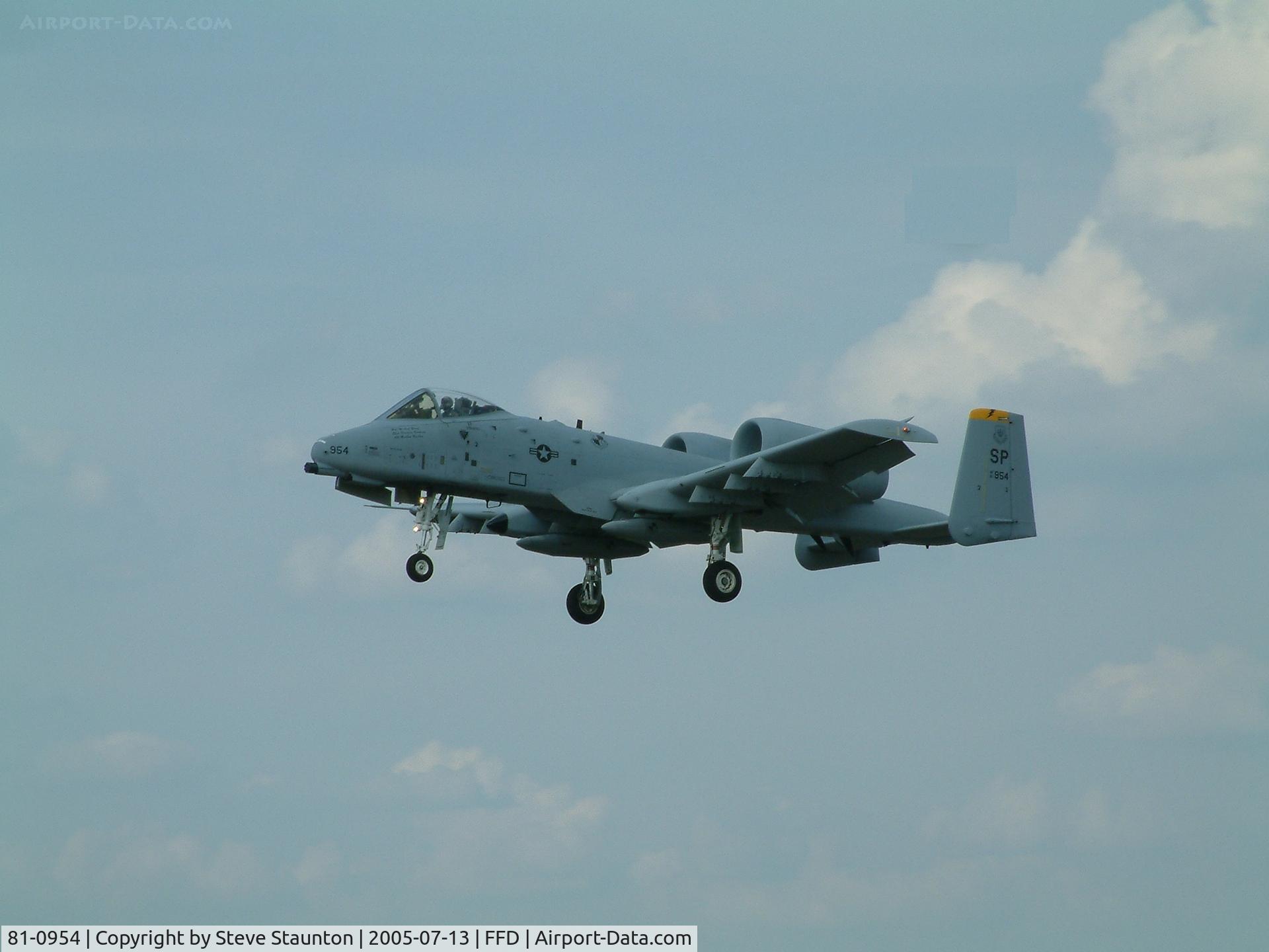 81-0954, 1981 Fairchild Republic A-10A Thunderbolt II C/N A10-0649, Royal International Air Tattoo 2005