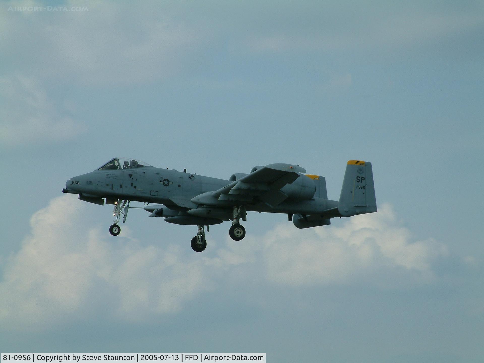 81-0956, 1981 Fairchild Republic A-10A Thunderbolt II C/N A10-0651, Royal International Air Tattoo 2005