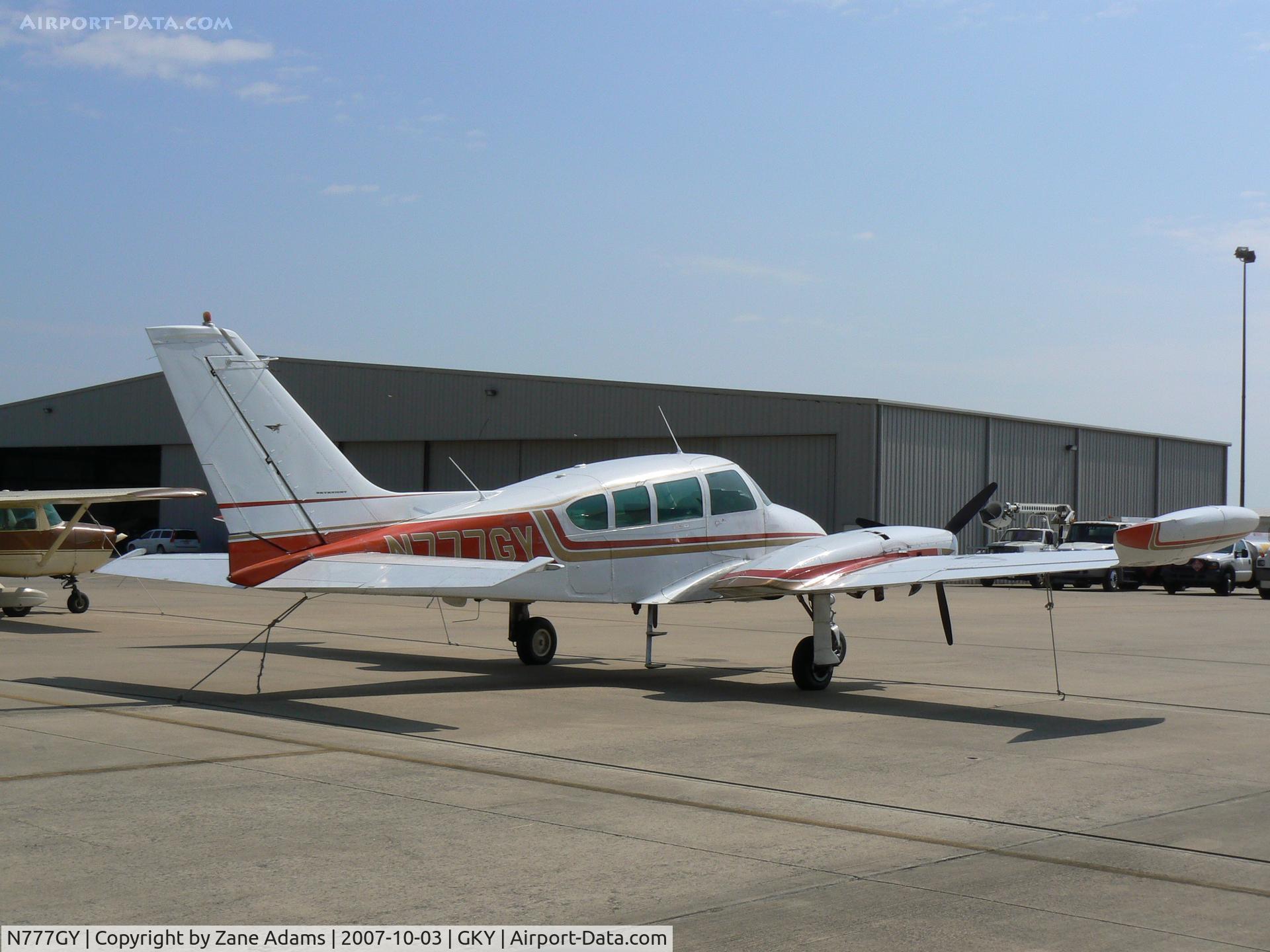 N777GY, 1968 Cessna 320E Executive Skyknight C/N 320E0027, on the ramp at Arlington Muni