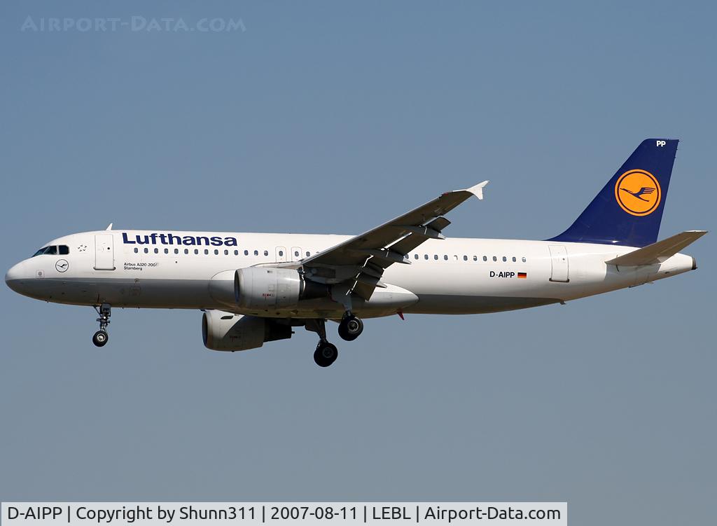 D-AIPP, 1990 Airbus A320-211 C/N 110, Landing rwy 25R