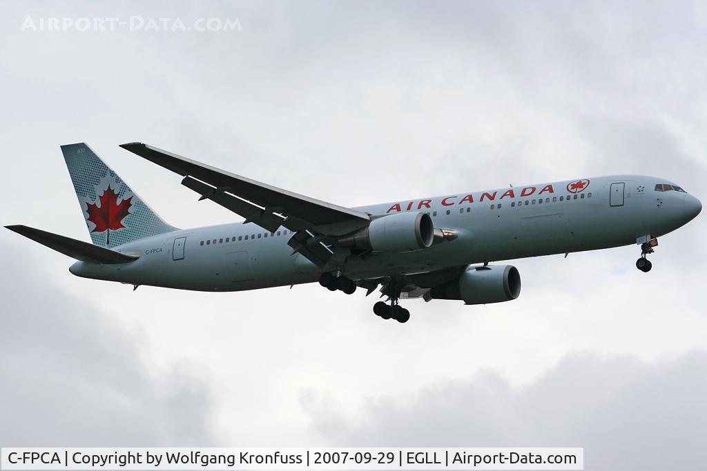 C-FPCA, 1989 Boeing 767-375 C/N 24306, arriving RWY09L