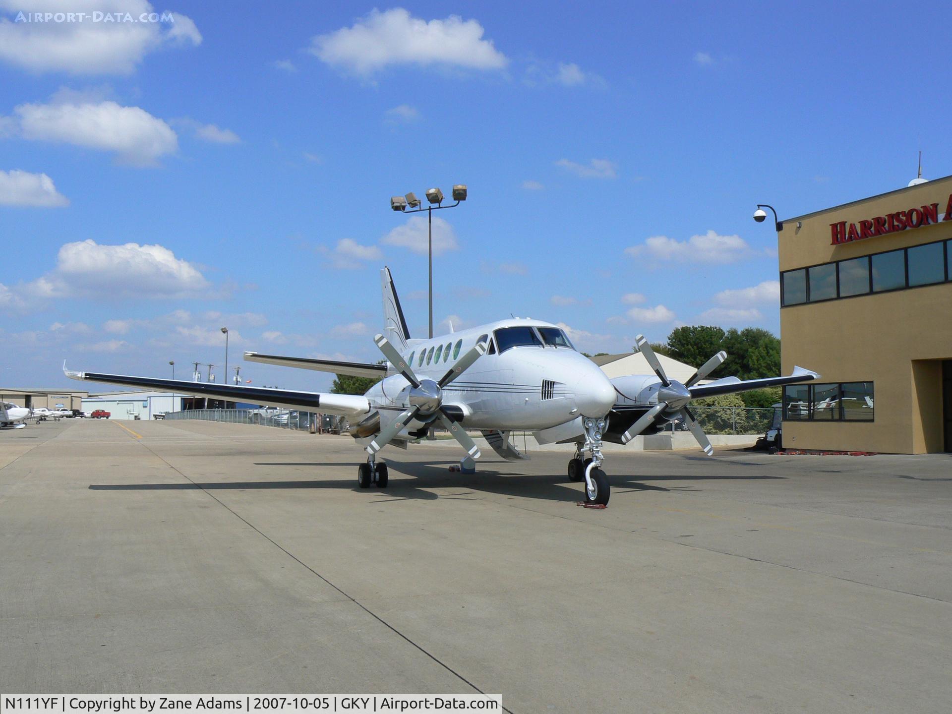 N111YF, 1977 Beech B100 King Air King Air C/N BE-30, on the ramp at Arlington Muni