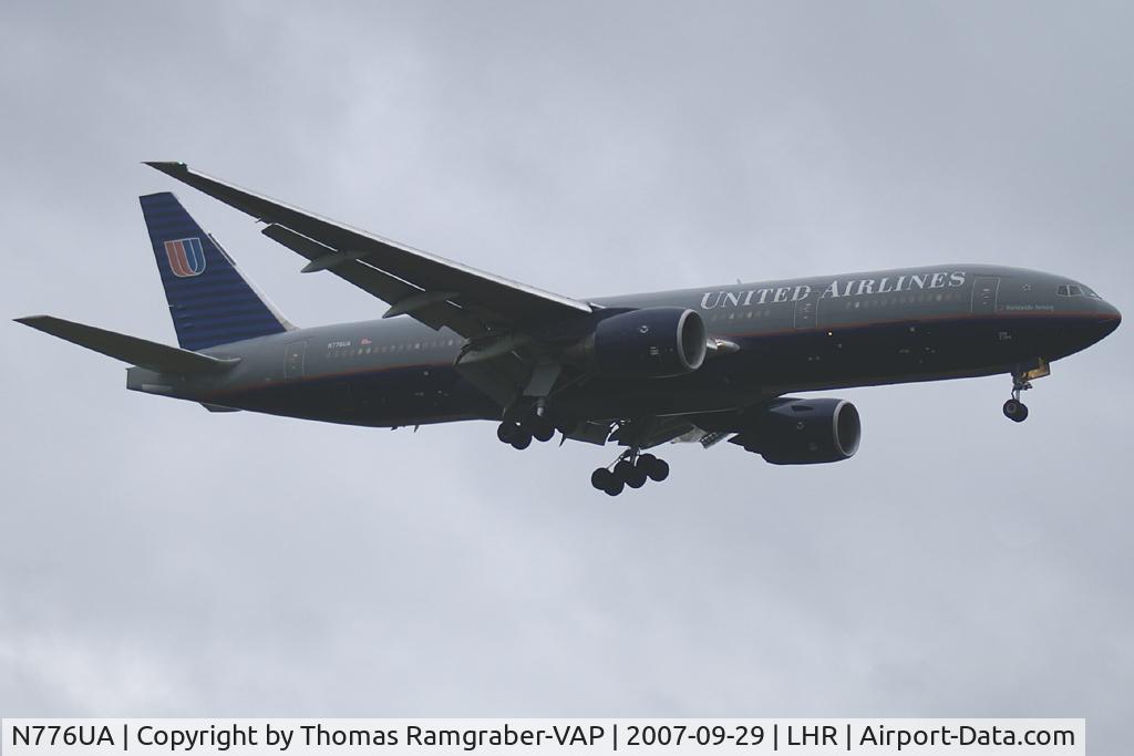 N776UA, 1996 Boeing 777-222 C/N 26937, United Airlines Boeing 777-200