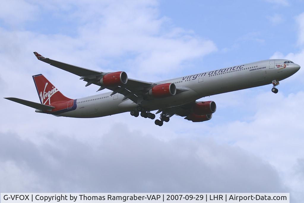 G-VFOX, 2002 Airbus A340-642 C/N 449, Virgin Atlantic Airbus A340-600