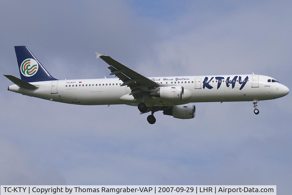 TC-KTY, 1999 Airbus A321-211 C/N 1012, KTHY - Kibris Turkish Airlines Airbus A321