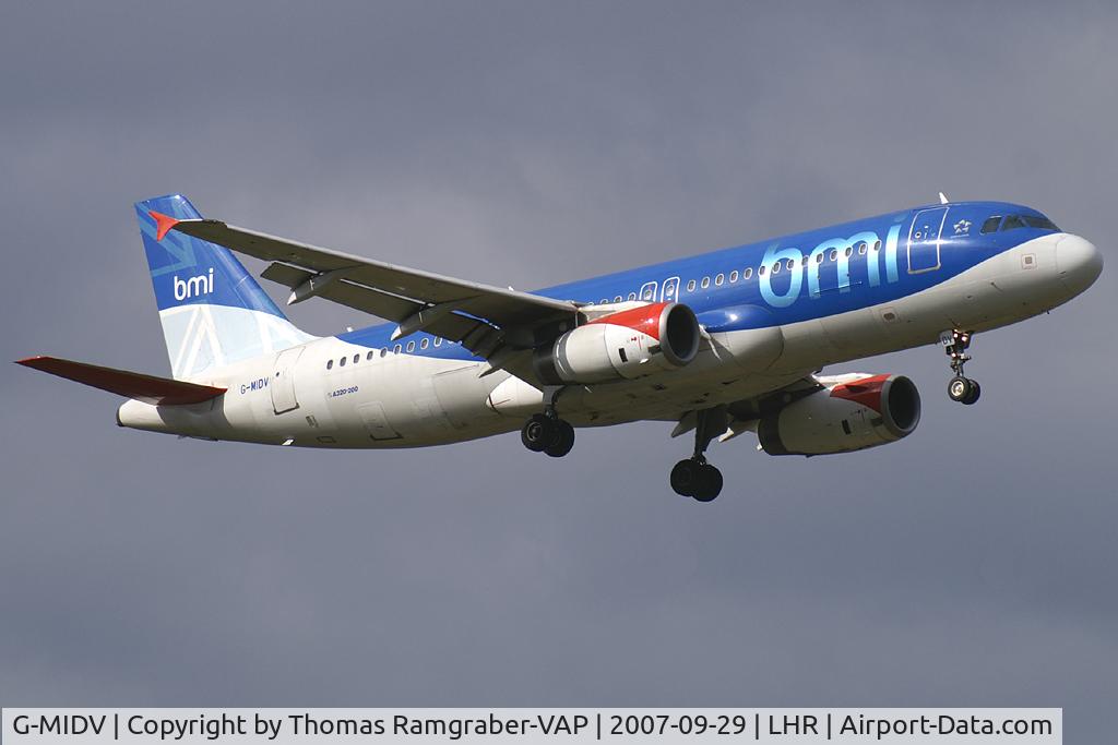 G-MIDV, 2000 Airbus A320-232 C/N 1383, BMI British Midland Airbus A320