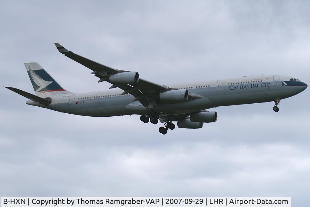 B-HXN, 1996 Airbus A340-313 C/N 126, Cathay Pacific Airways Airbus A340-300