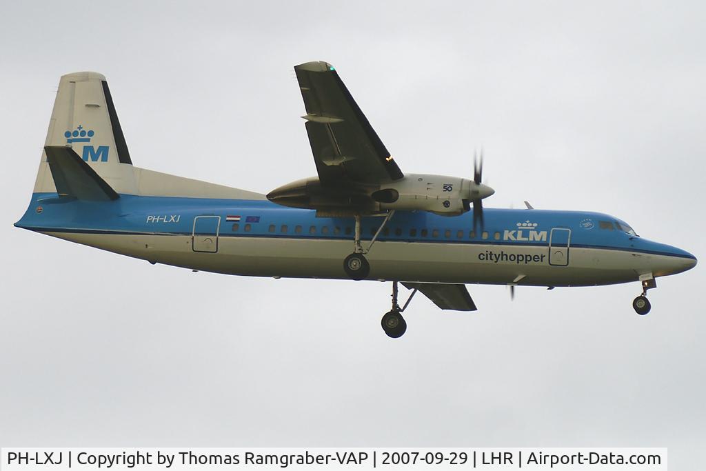 PH-LXJ, 1992 Fokker 50 C/N 20270, KLM - Royal Dutch Airlines Fokker 50