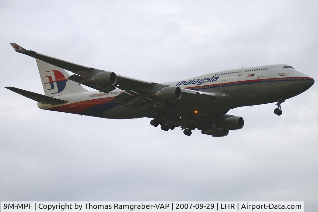 9M-MPF, 1994 Boeing 747-4H6 C/N 27043, Malaysia Airlines Boeing 747-400