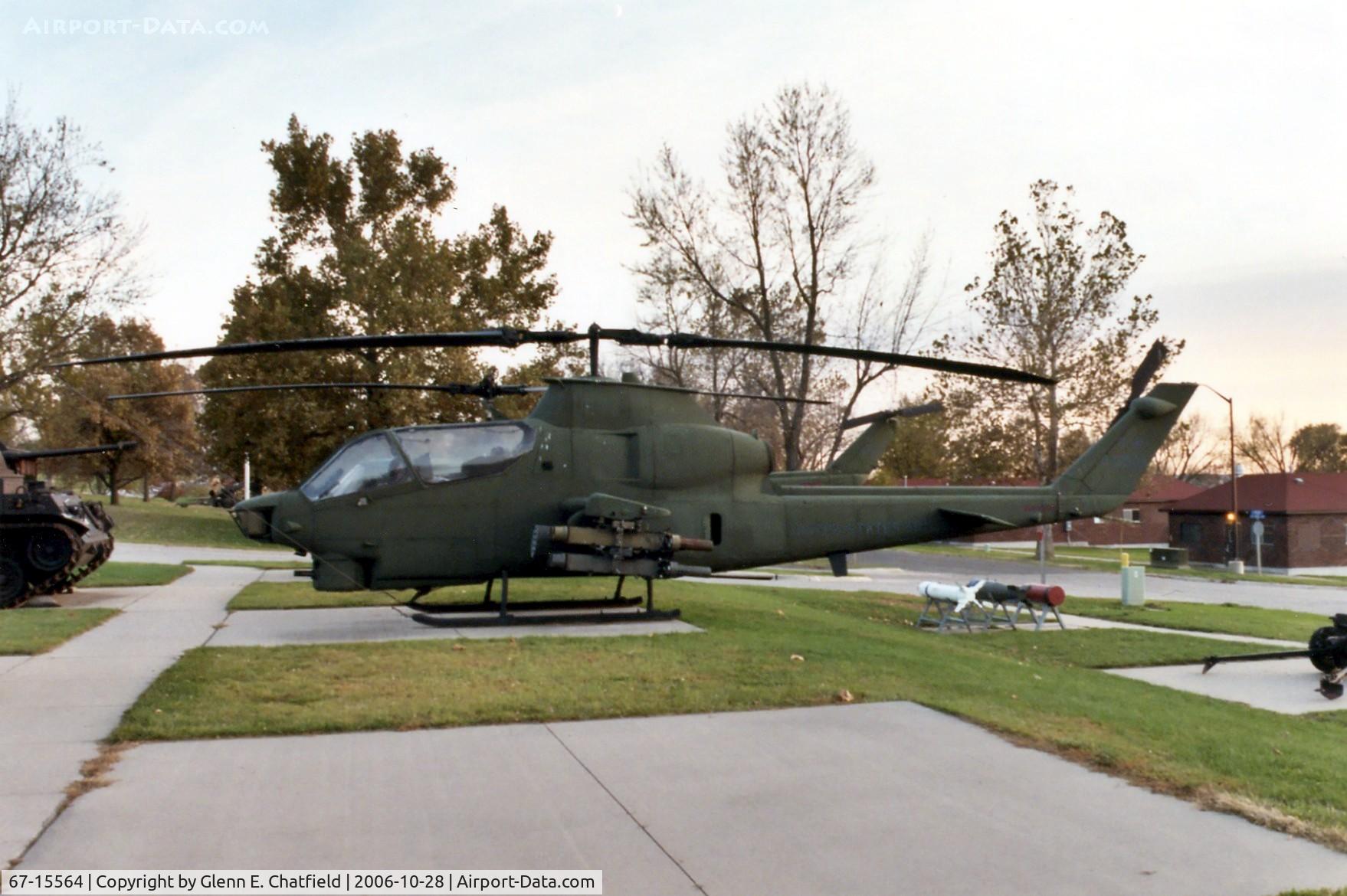 67-15564, 1967 Bell AH-1S Cobra C/N 20228, AH-1F at Camp Dodge, IA (just north of Des Moines)